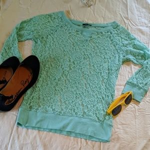 Lace Mint Green Top